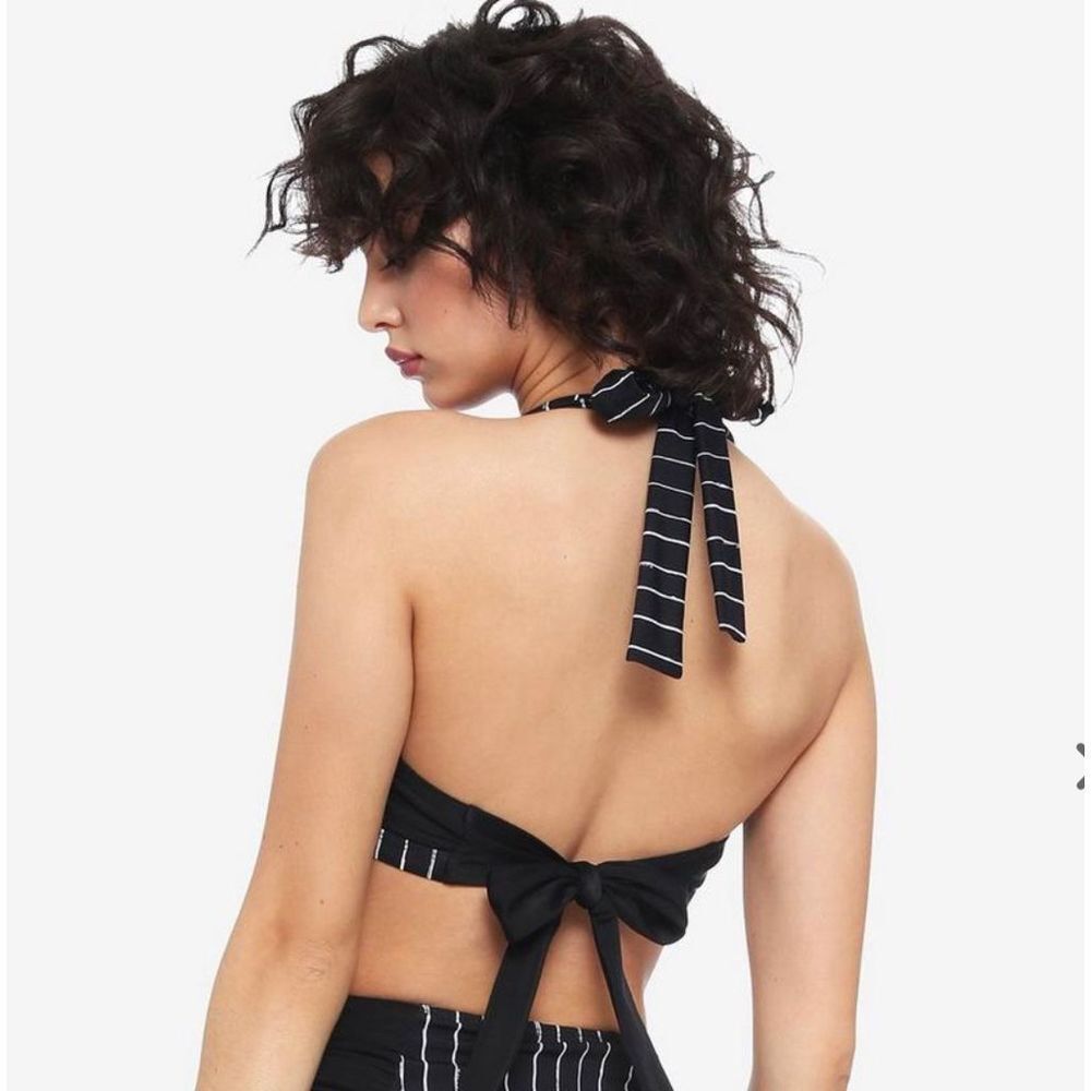 The Nightmare Before Christmas Jack Skellington Halter Swim Top - Picture 2 of 6